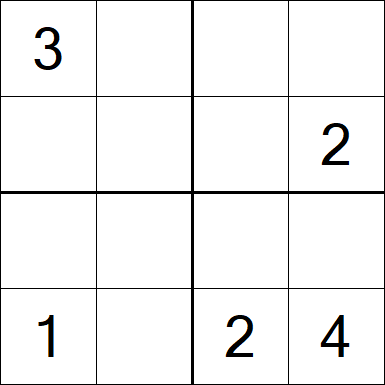 Sudoku 4x4 - Moyen