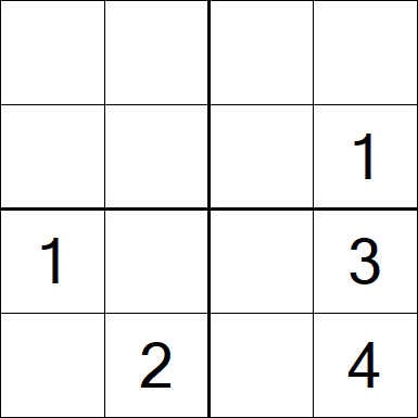 Sudoku 4x4 - Moyen
