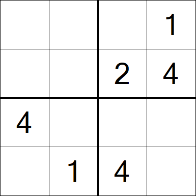 Sudoku 4x4 - Moyen