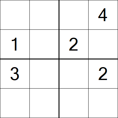 Sudoku 4x4 - Moyen