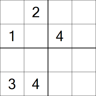 Sudoku 4x4 - Moyen