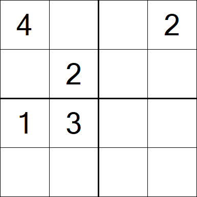 Sudoku 4x4 - Moyen
