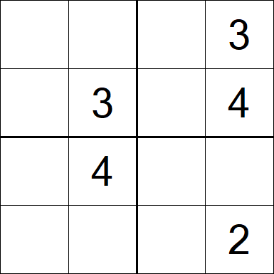 Sudoku 4x4 - Moyen