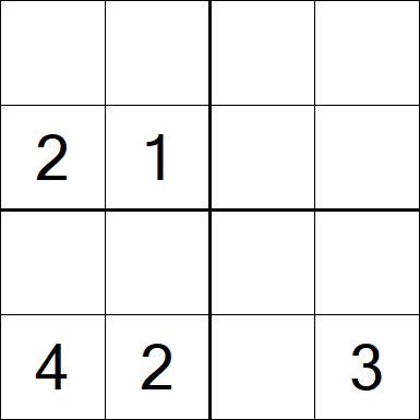 Sudoku 4x4 - Moyen