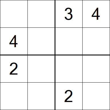 Sudoku 4x4 - Moyen