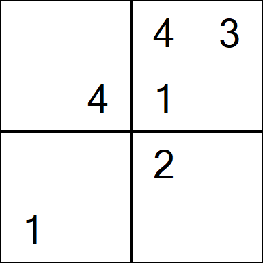 Sudoku 4x4 - Moyen