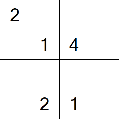 Sudoku 4x4 - Moyen