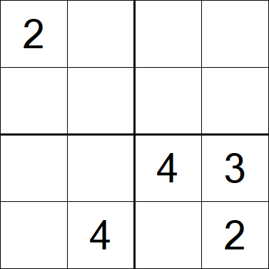 Sudoku 4x4 - Moyen