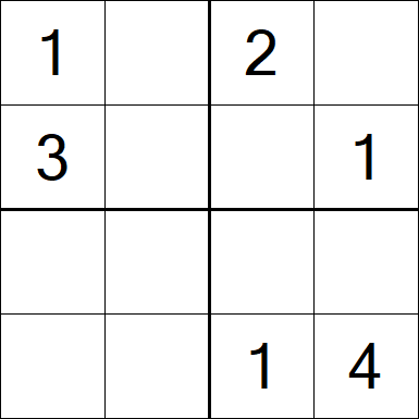 Sudoku 4x4 - Moyen