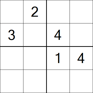 Sudoku 4x4 - Moyen