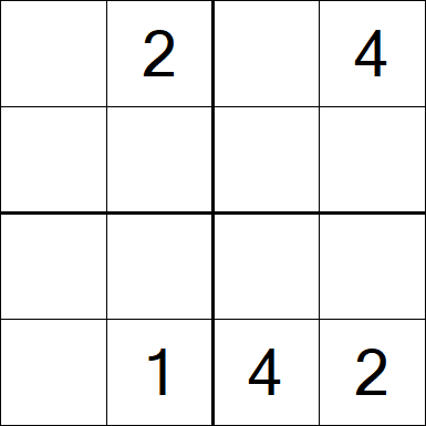 Sudoku 4x4 - Moyen