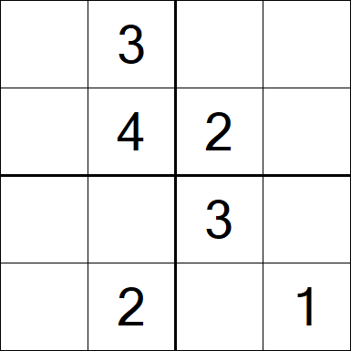 Sudoku 4x4 - Moyen