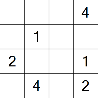 Sudoku 4x4 - Moyen