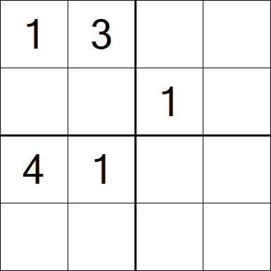 Sudoku 4x4 - Médio