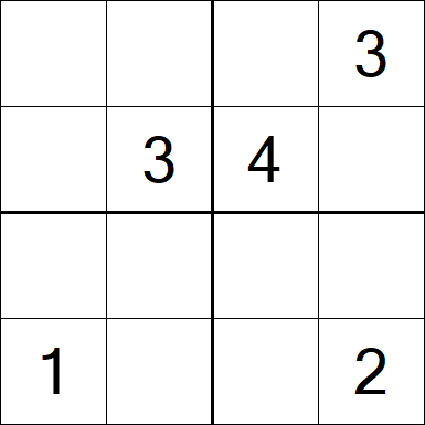 Sudoku 4x4 - Moyen
