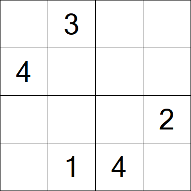 Sudoku 4x4 - Moyen