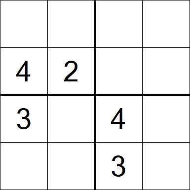 Sudoku 4x4 - Moyen
