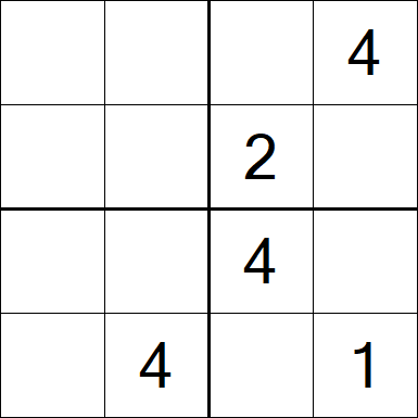 Sudoku 4x4 - Moyen