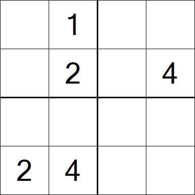 Sudoku 4x4 - Moyen