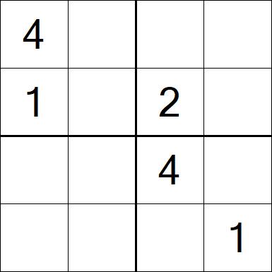Sudoku 4x4 - Moyen