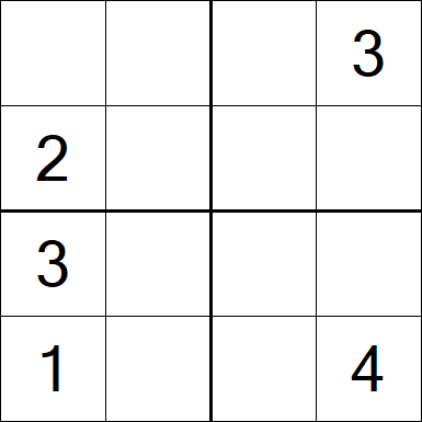 Sudoku 4x4 - Moyen