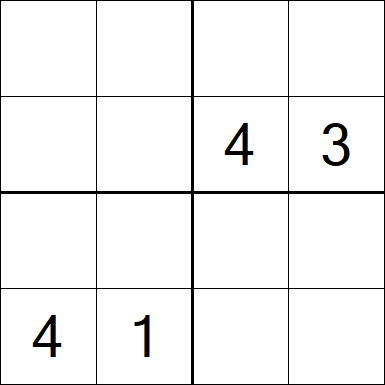 Sudoku 4x4 - Moyen