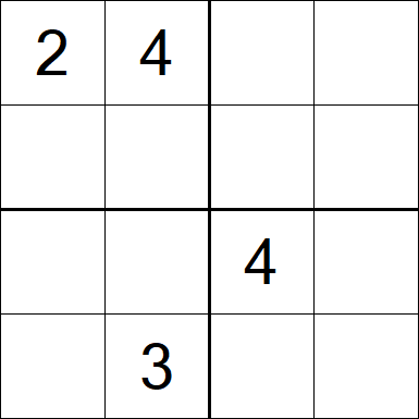 Sudoku 4x4 - Moyen