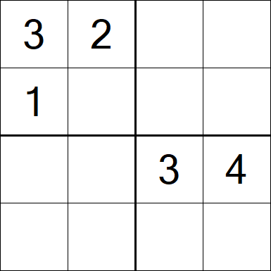 Sudoku 4x4 - Moyen
