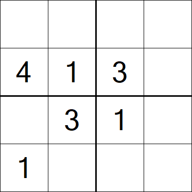 Sudoku 4x4 - Moyen