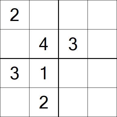 Sudoku 4x4 - Moyen