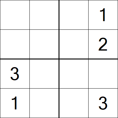 Sudoku 4x4 - Moyen