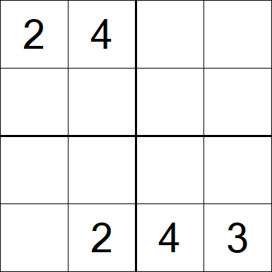 Sudoku 4x4 - Moyen