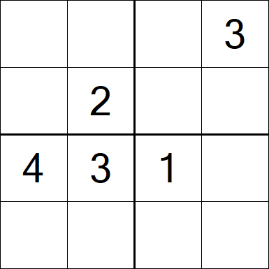 Sudoku 4x4 - Moyen
