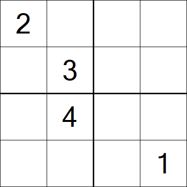 Sudoku 4x4 - Moyen