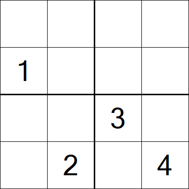Sudoku 4x4 - Moyen