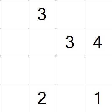 Sudoku 4x4 - Moyen