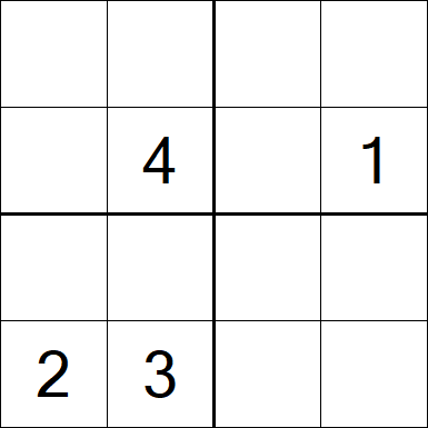 Sudoku 4x4 - Moyen