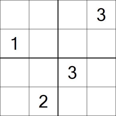 Sudoku 4x4 - Moyen