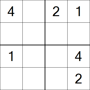 Sudoku 4x4 - Moyen