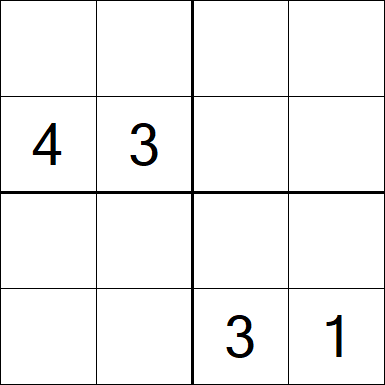 Sudoku 4x4 - Moyen