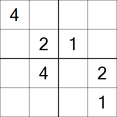 Sudoku 4x4 - Moyen