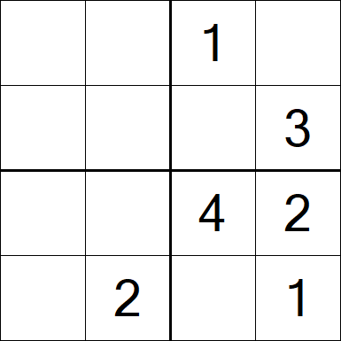 Sudoku 4x4 - Moyen