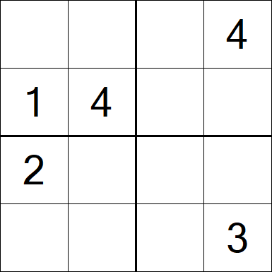 Sudoku 4x4 - Moyen