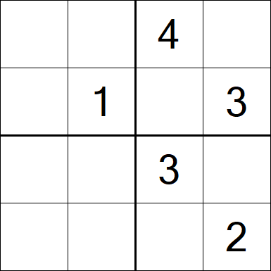 Sudoku 4x4 - Moyen