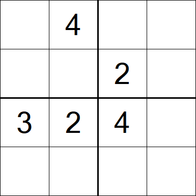 Sudoku 4x4 - Médio