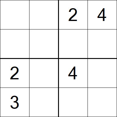 Sudoku 4x4 - Moyen