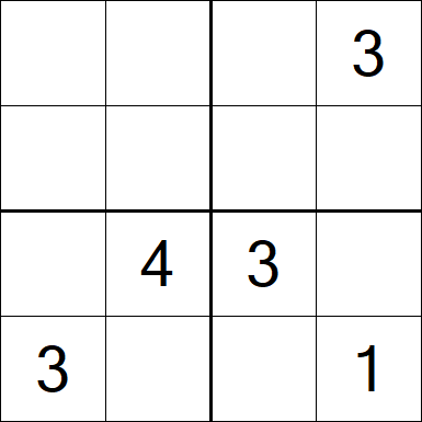 Sudoku 4x4 - Moyen