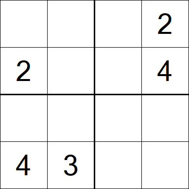 Sudoku 4x4 - Moyen
