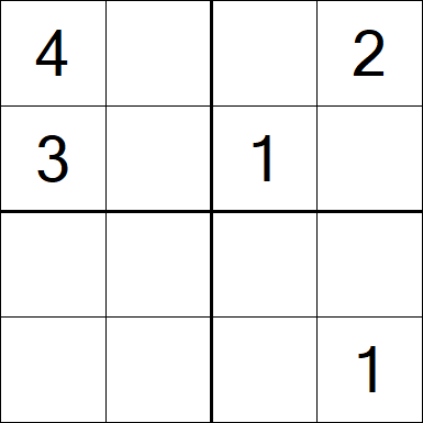 Sudoku 4x4 - Moyen