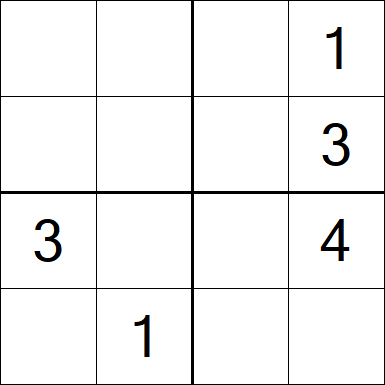 Sudoku 4x4 - Medium